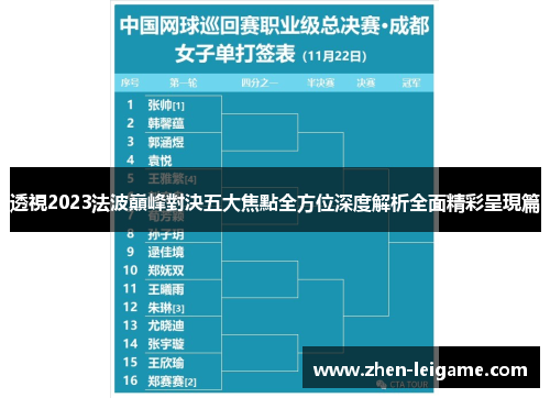 透視2023法波巔峰對決五大焦點全方位深度解析全面精彩呈現篇